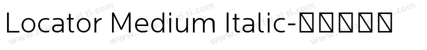 Locator Medium Italic字体转换